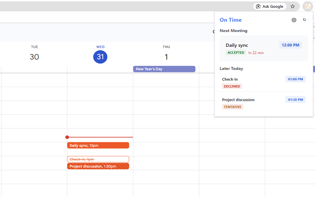 On Time Extension Demo